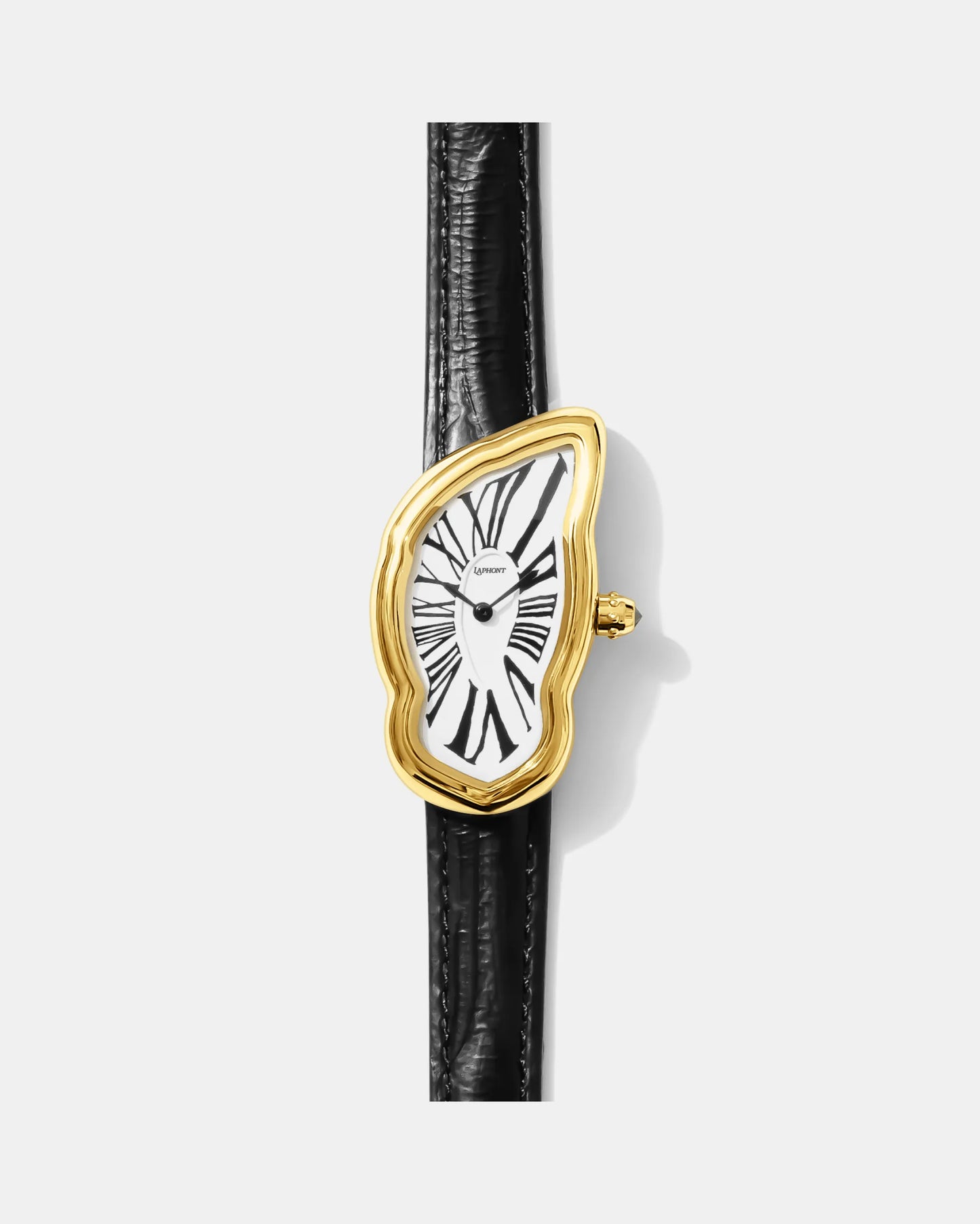 Schmelzende Uhr Groß Gold