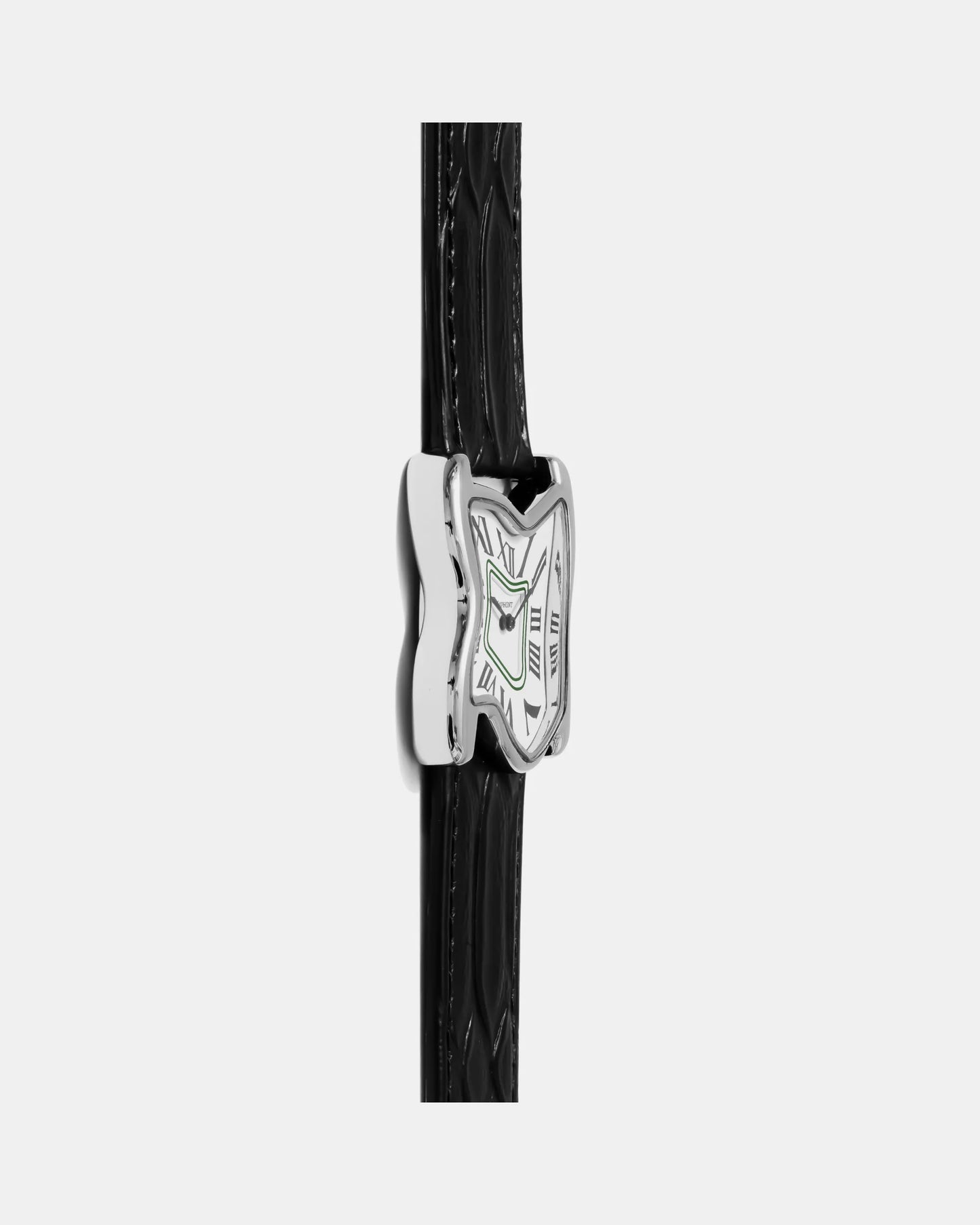 Montre fondante carrée grand modèle argent