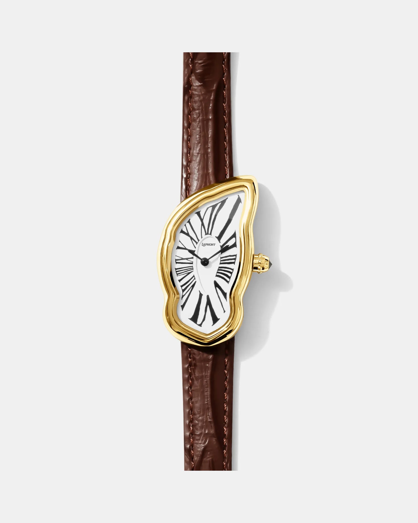 Schmelzende Uhr Groß Gold
