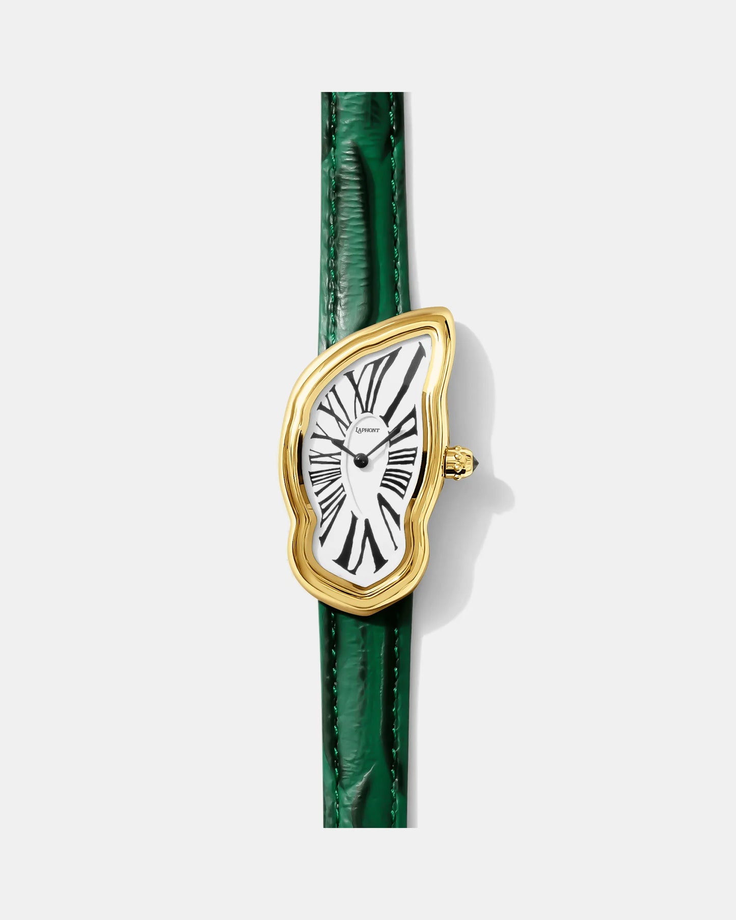 Schmelzende Uhr Groß Gold