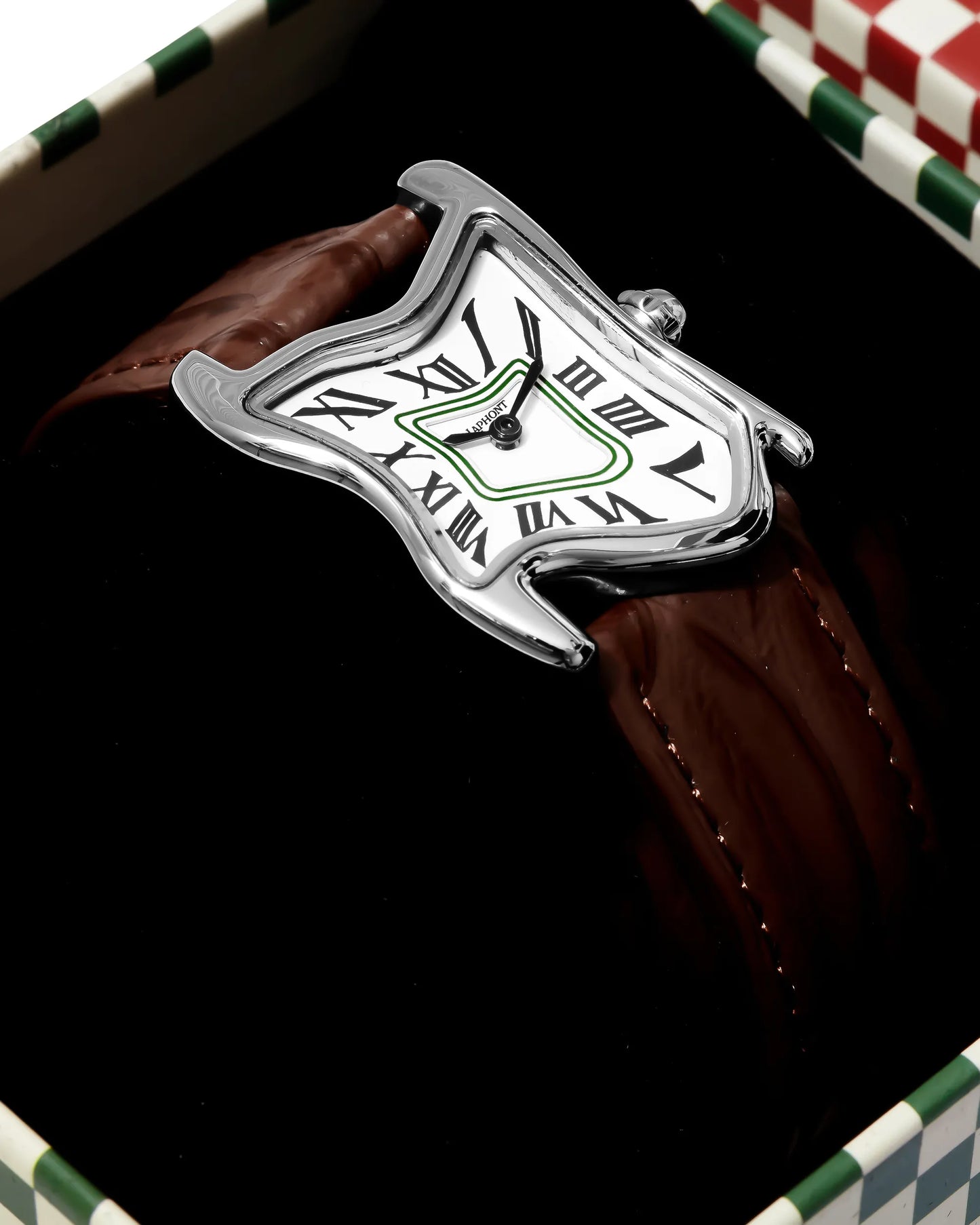 Quadratische schmelzende Uhr Klein Silber