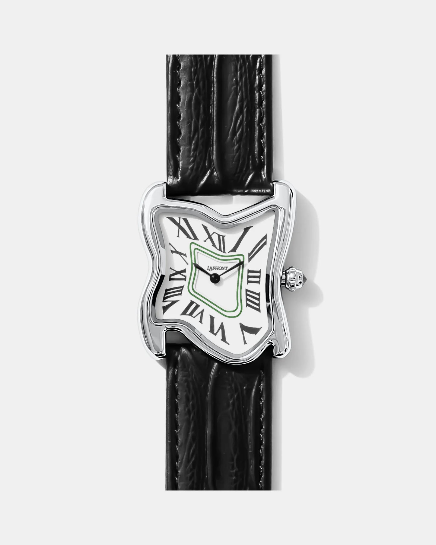 Montre fondante carrée grand modèle argent