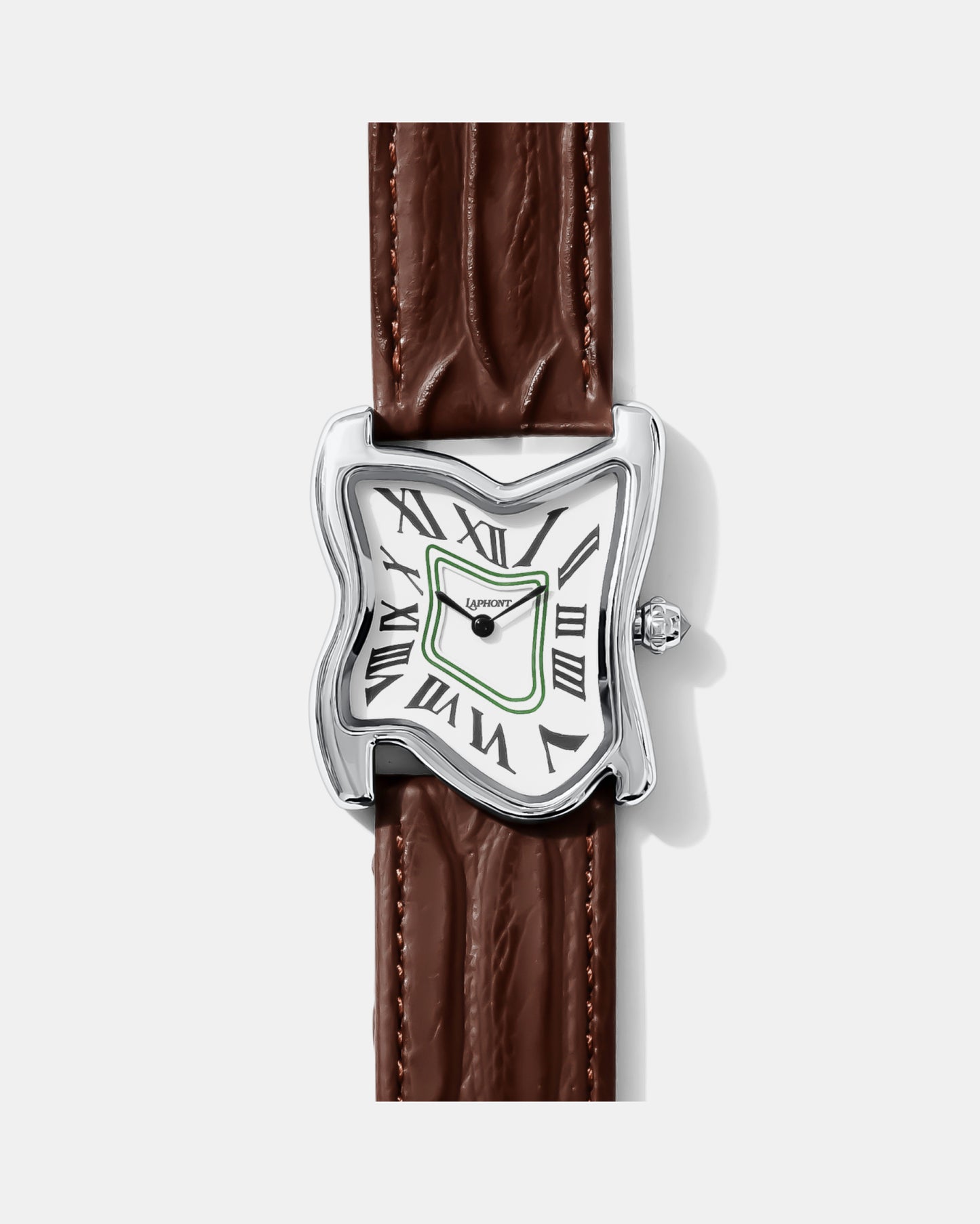 Montre fondante carrée grand modèle argent