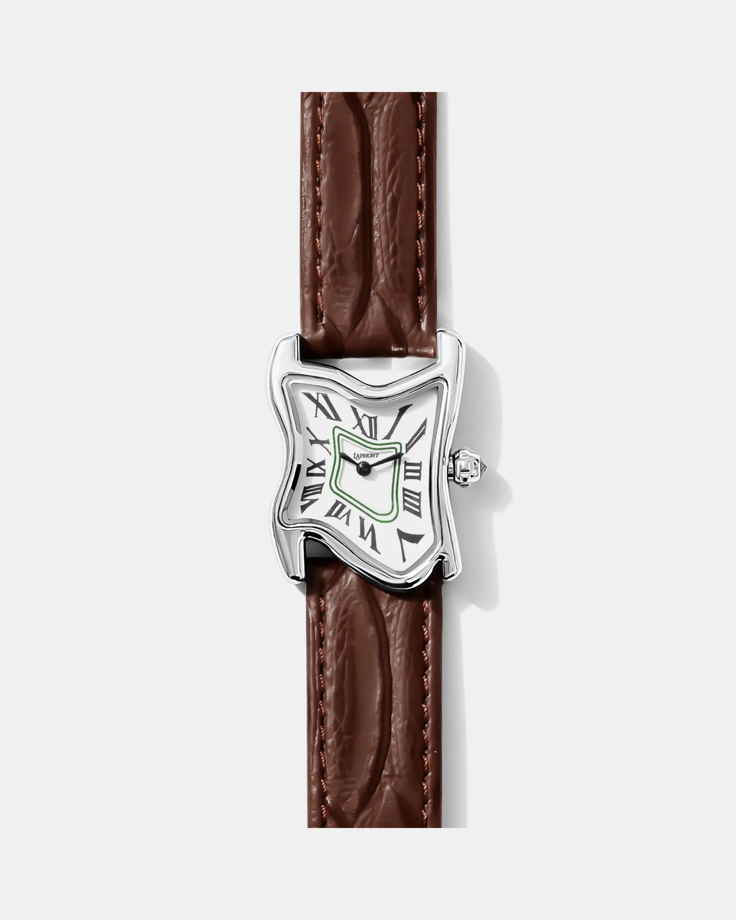 Quadratische schmelzende Uhr Klein Silber