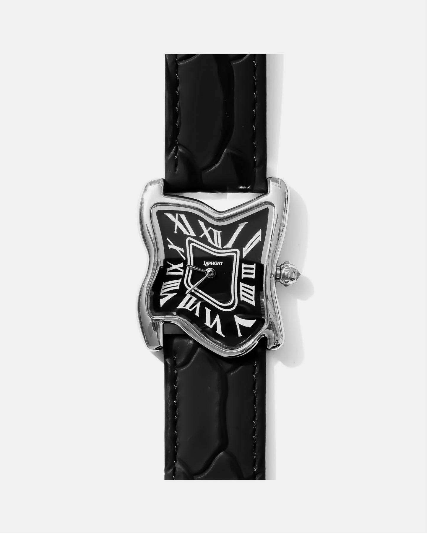 Montre fondante carrée grand modèle argent