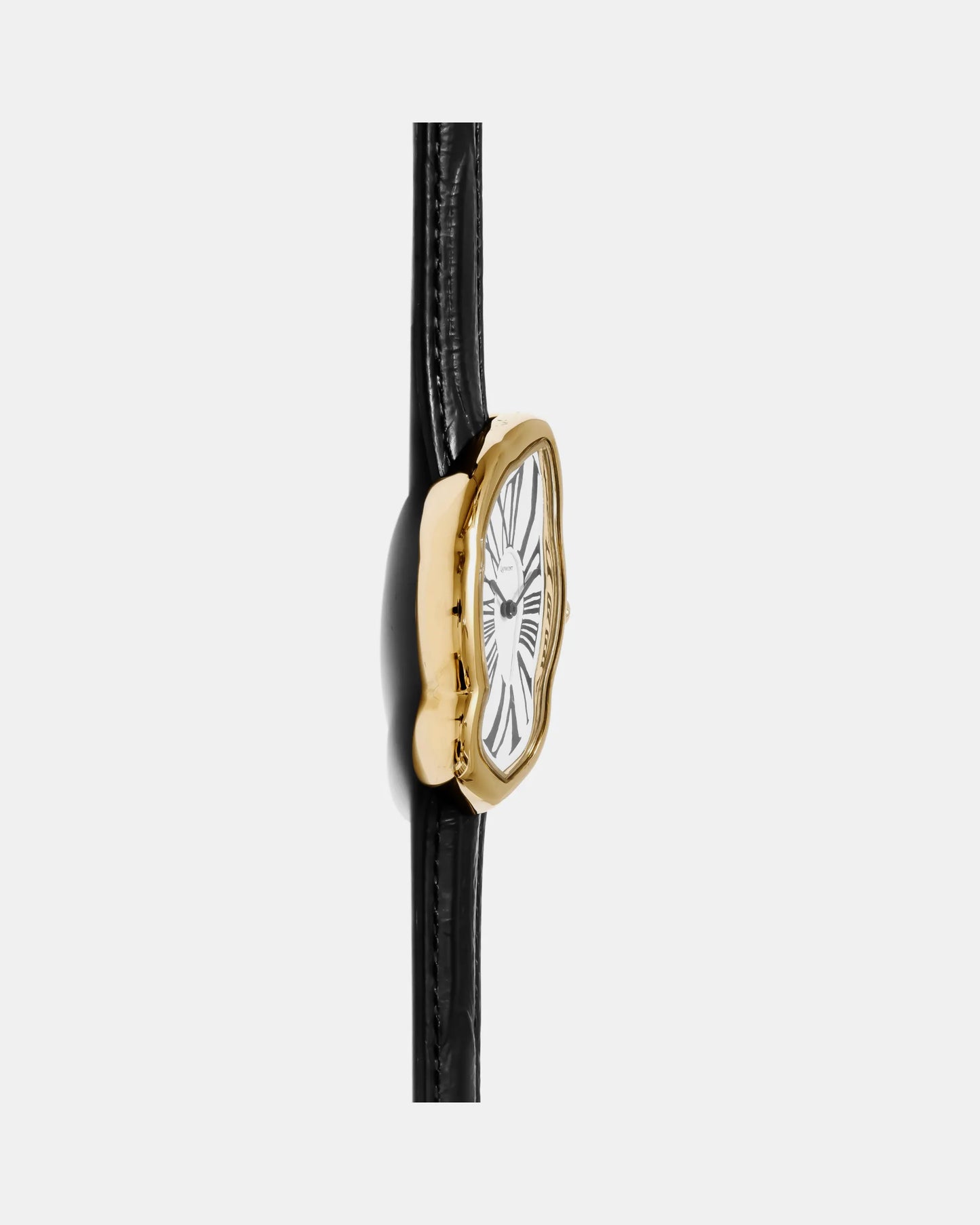 Schmelzende Uhr Groß Gold