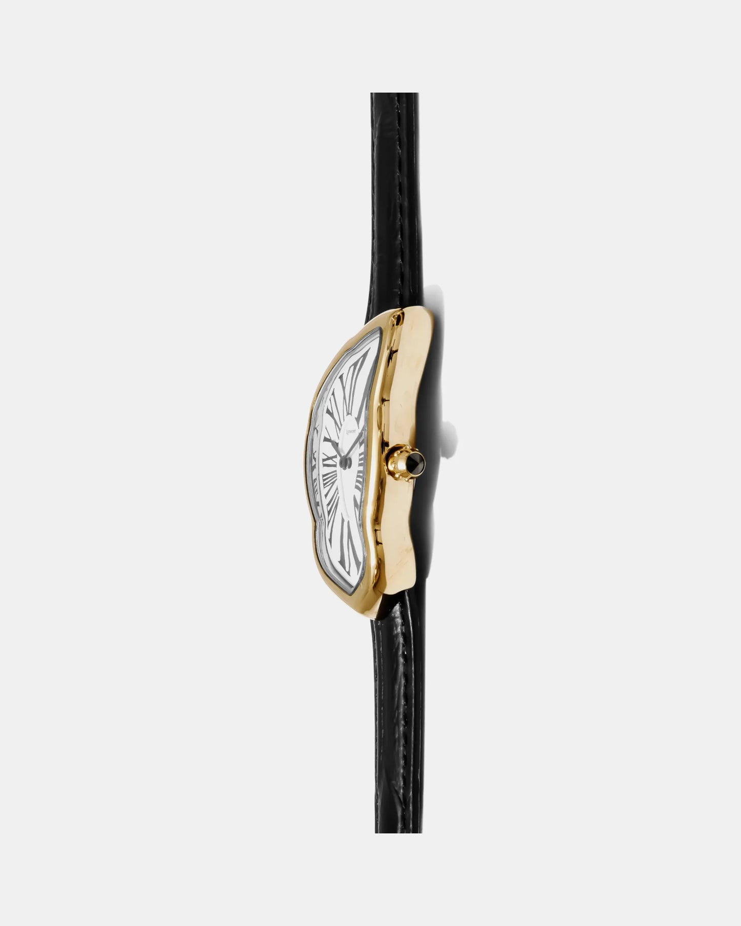 Schmelzende Uhr Groß Gold