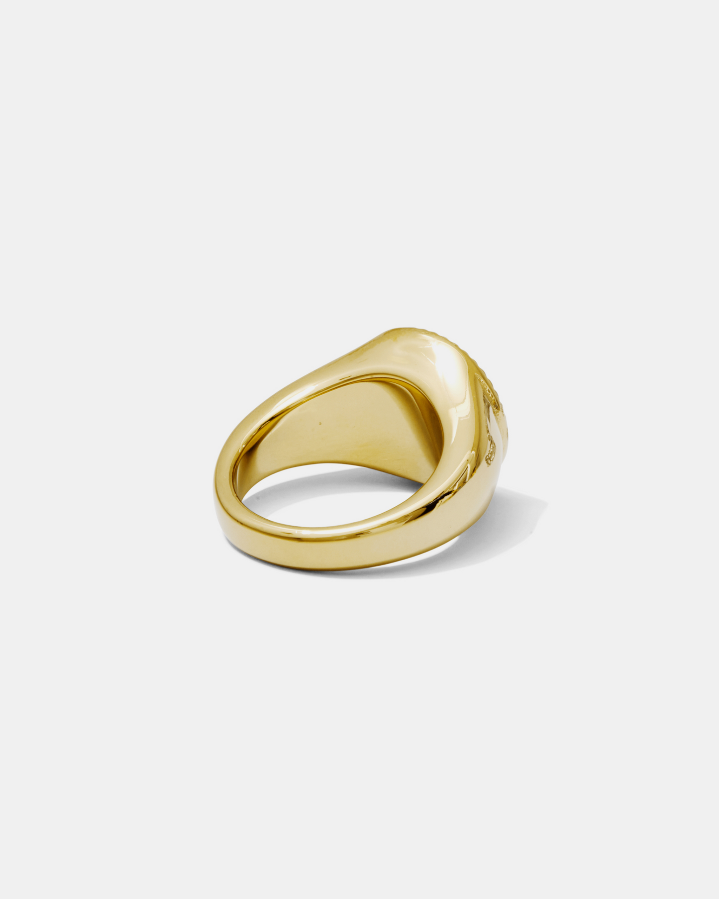 Bague Sceau Cannelée en Nacre
