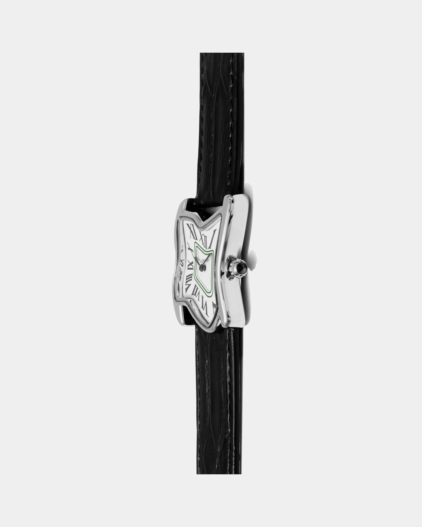 Montre fondante carrée grand modèle argent