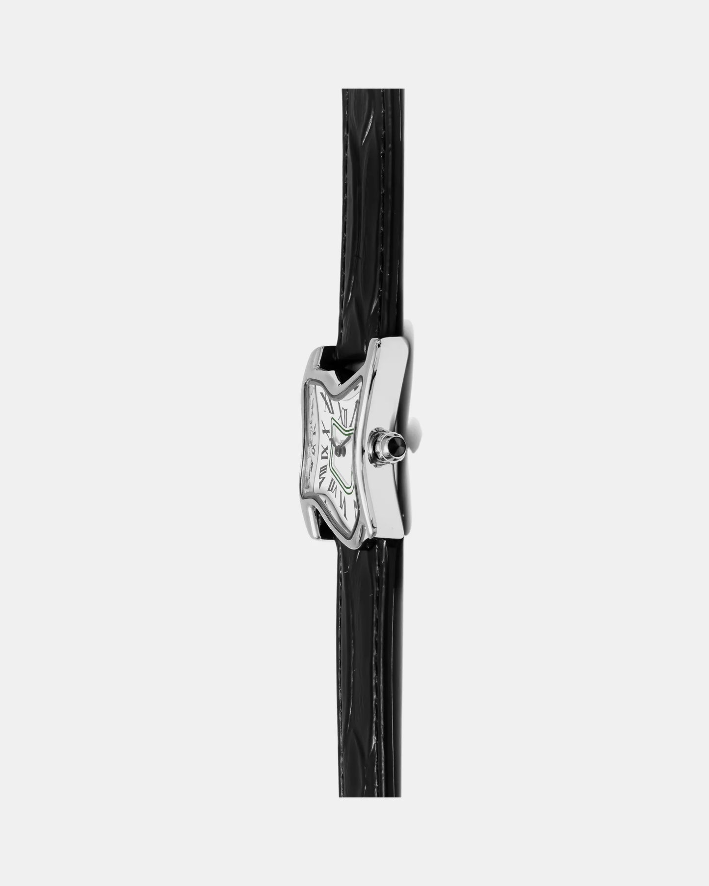 Quadratische schmelzende Uhr Klein Silber
