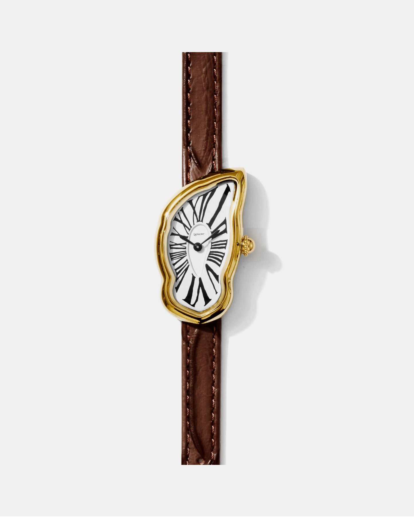 Schmelzende Uhr Klein Gold